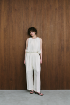 Sheer gathered pants