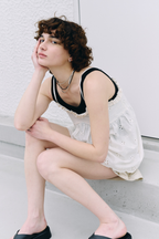 Embroidered cotton cami