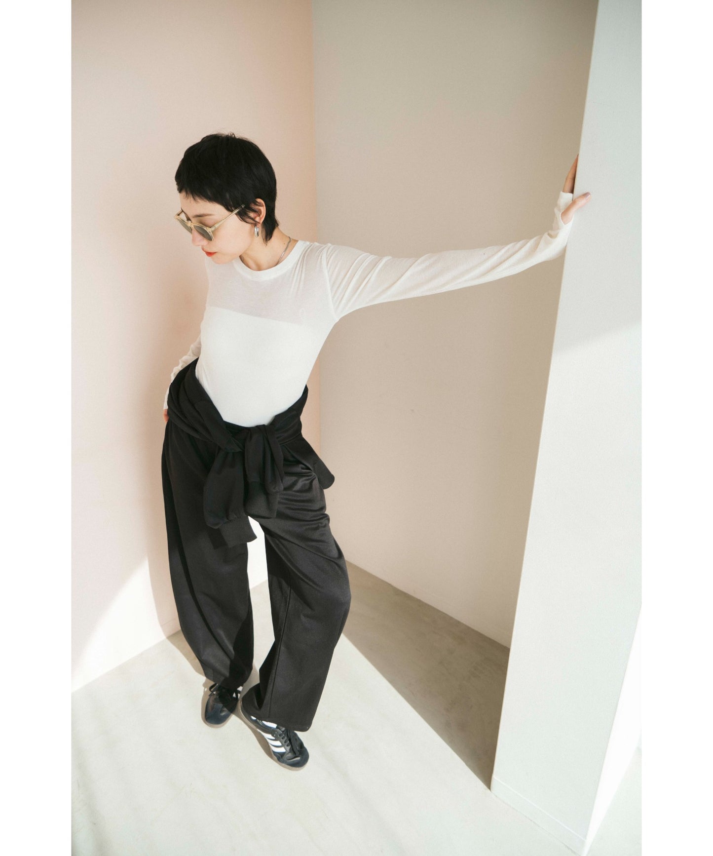 W waist jersey pants