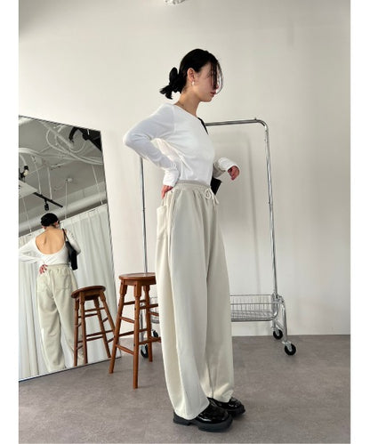 W waist jersey pants