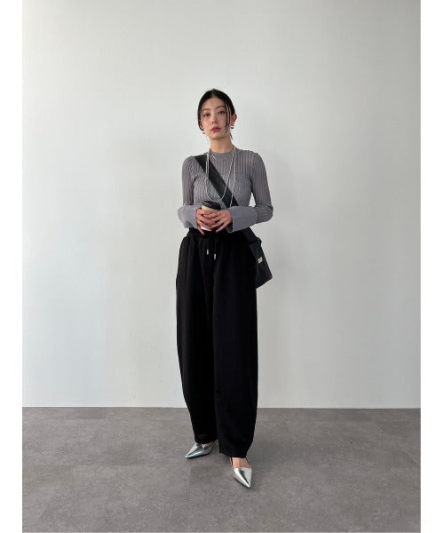 W waist jersey pants