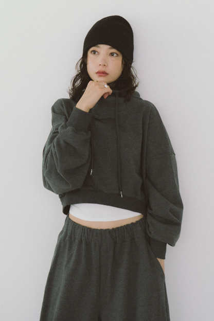 【Collaboration】Tuck sleeve hoodie sweatshirt