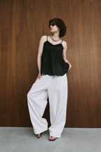 Embroidered cotton cami