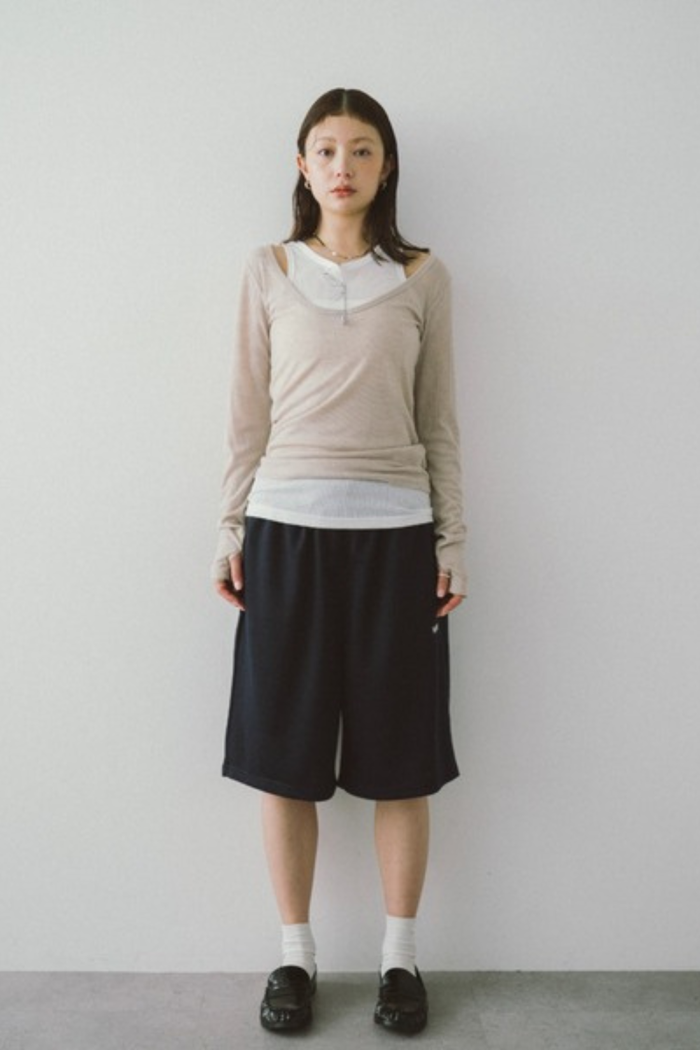 Layered sheer long tee