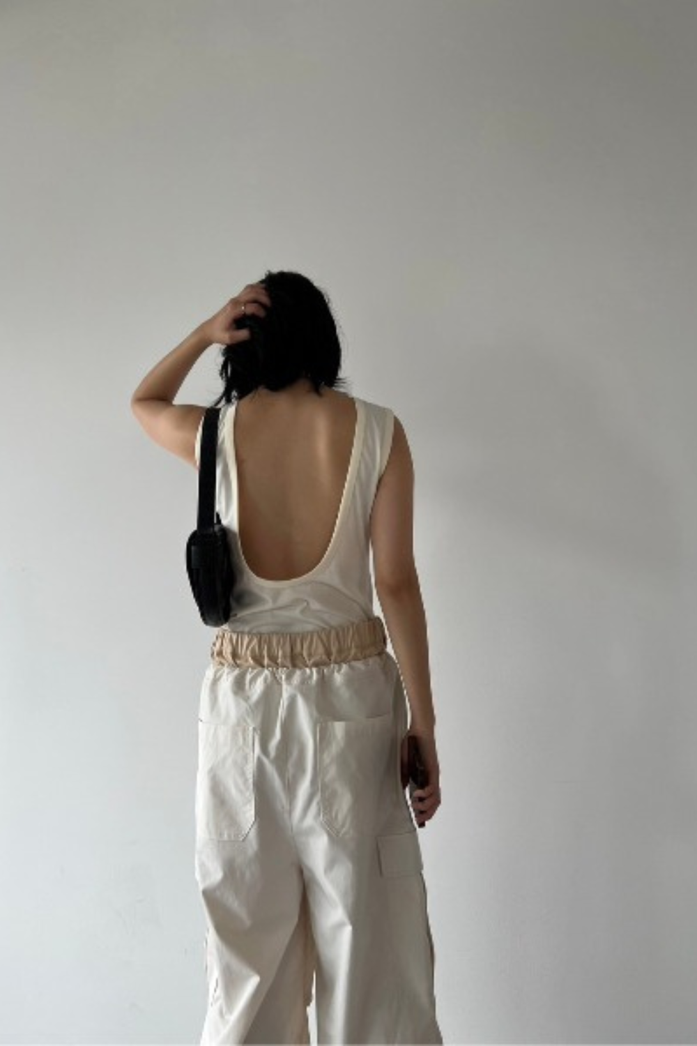 Open back tank bodysuit