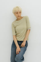2PACK Sheer half sleeve TEE