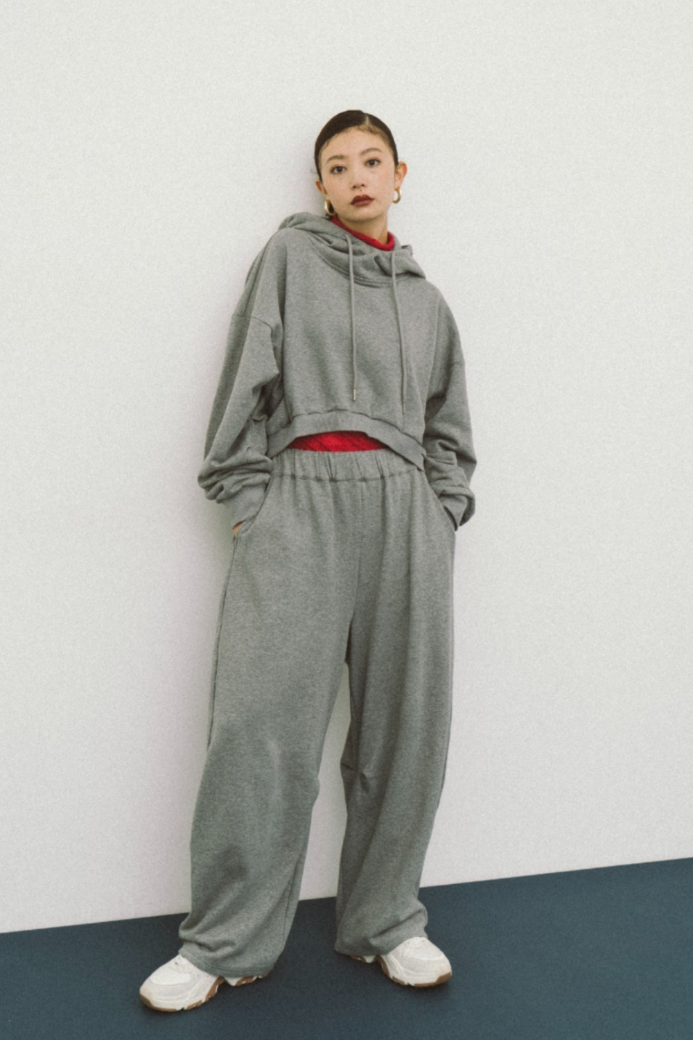 【Collaboration】Wide silhouette sweatpants