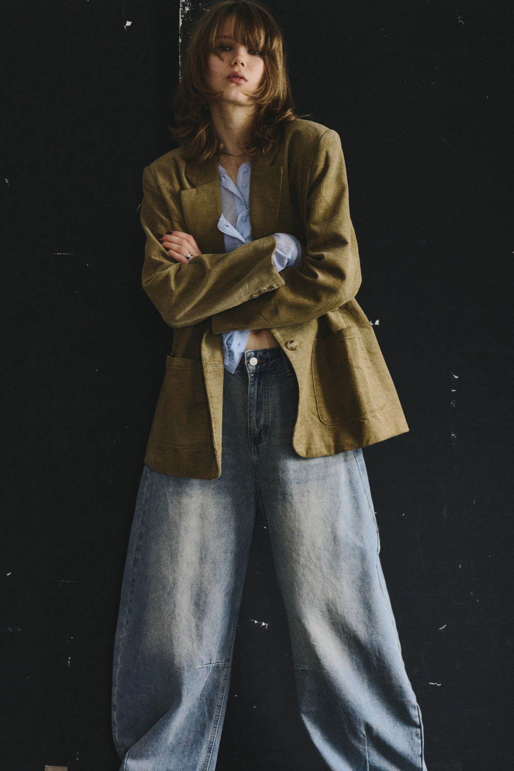 Corduroy tailored jacket