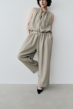 Sheer gathered pants