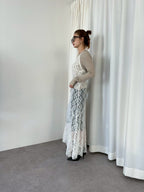 Halter neck lace dress