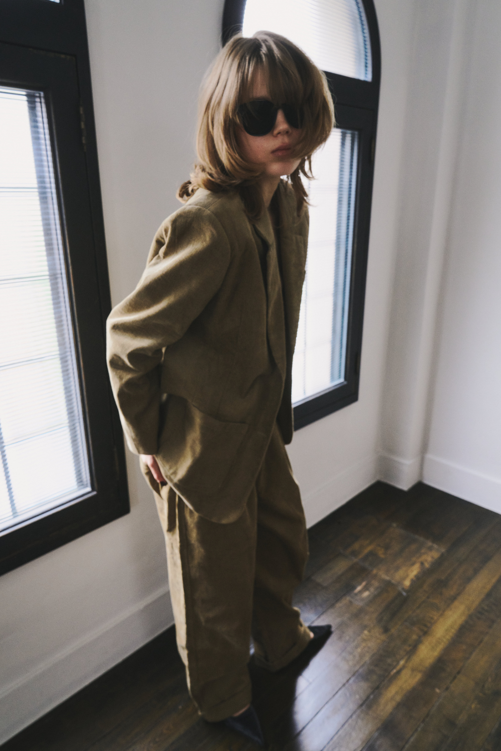 Corduroy tailored jacket