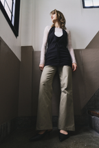 Halter neck knit tops