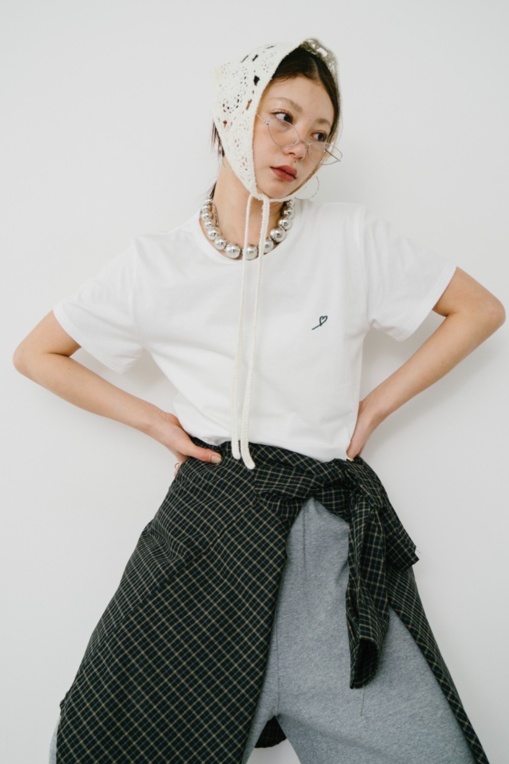 【Collaboration】Mini heart embroidery tee