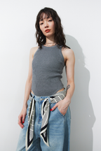 Rib-knit tank bodysuit