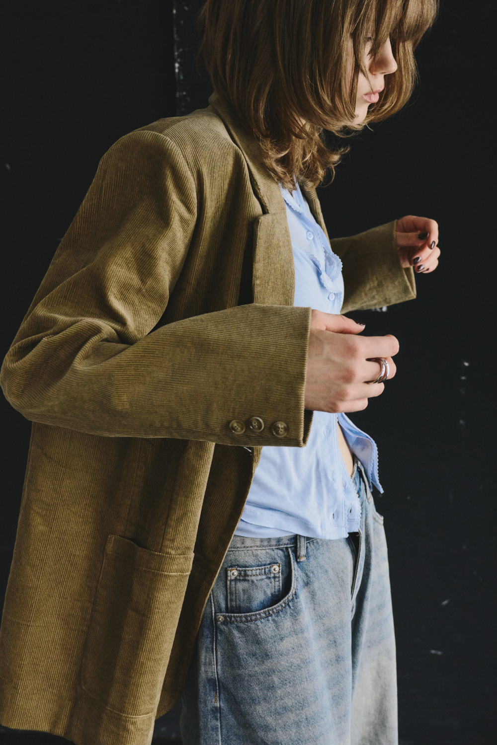 Corduroy tailored jacket