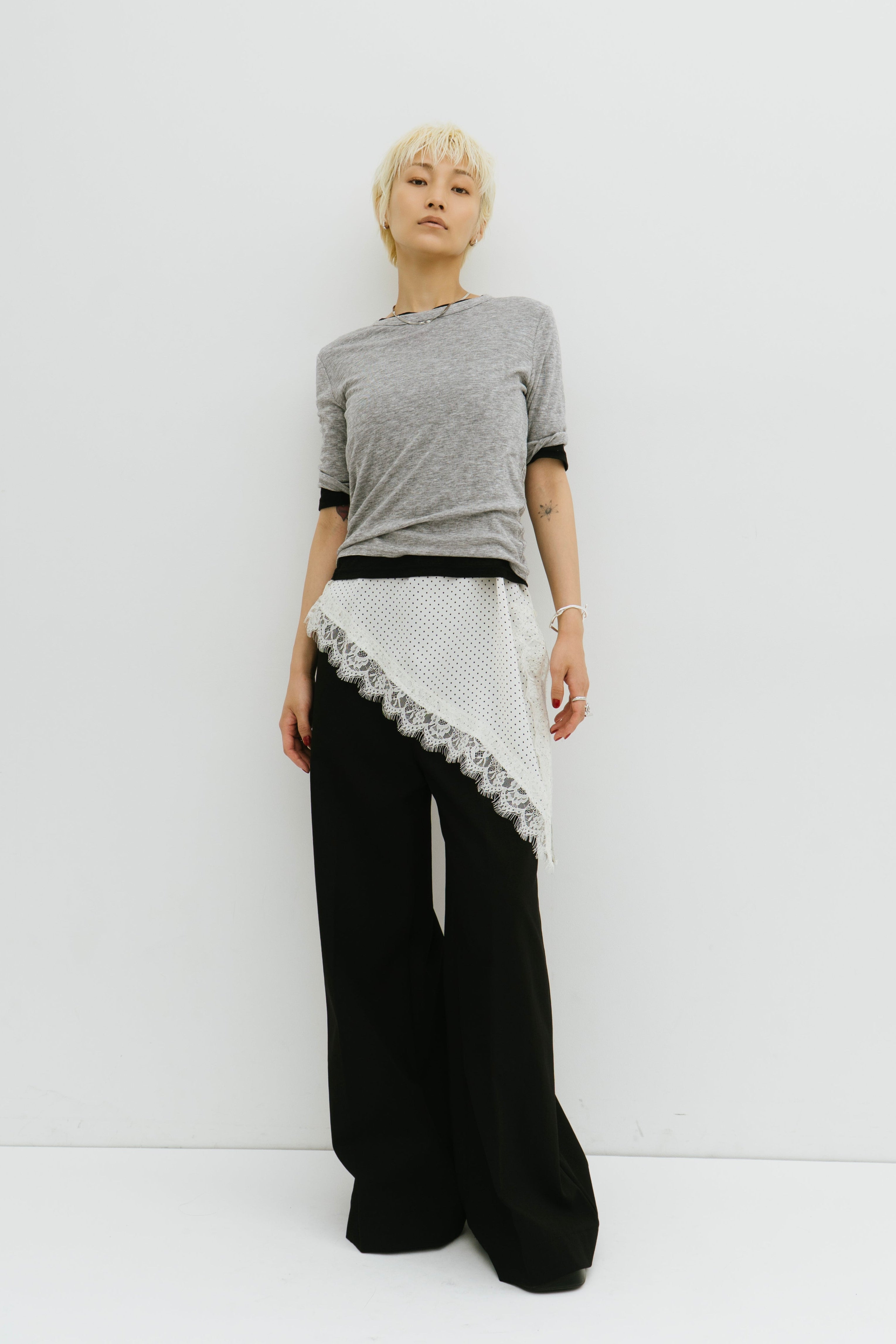 2PACK Sheer half sleeve TEE