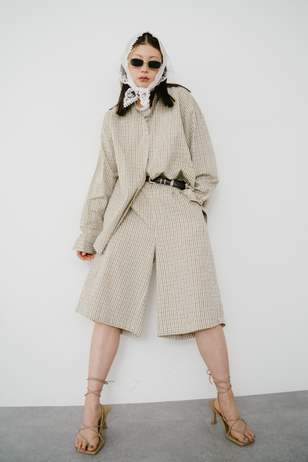 【Collaboration】Classic check bermuda pants