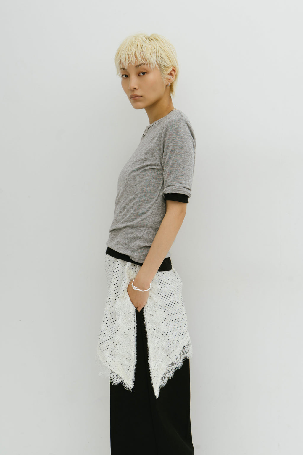 2PACK Sheer half sleeve TEE