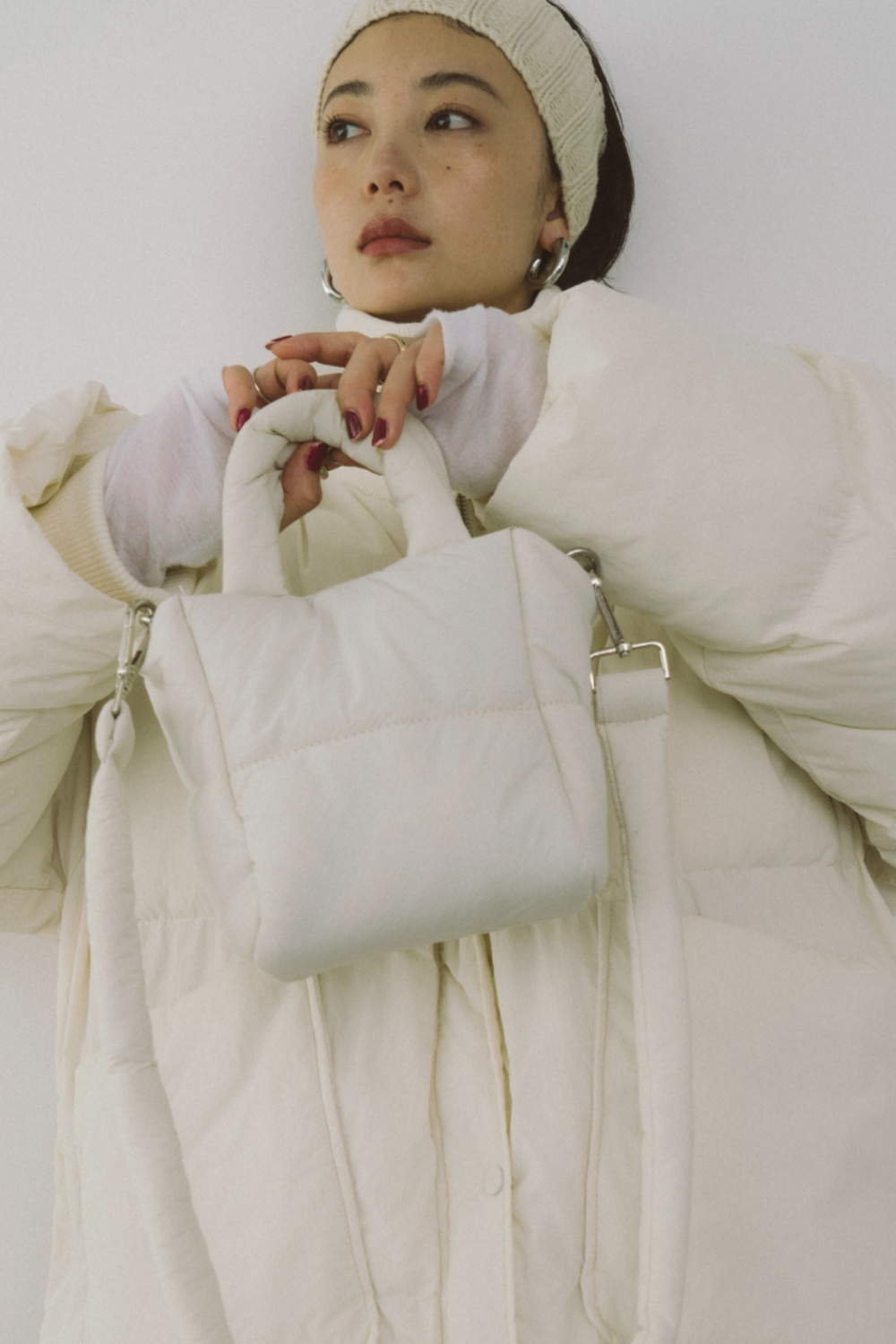 Padded mini shoulder bag