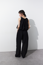 Sheer gathered pants