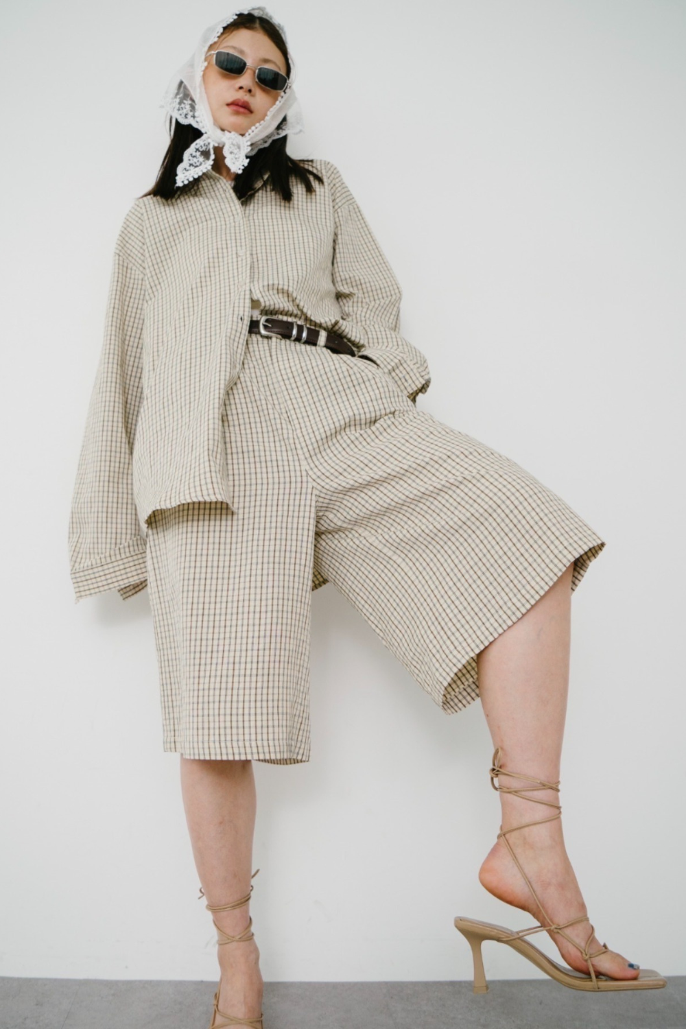 【Collaboration】Classic check bermuda pants