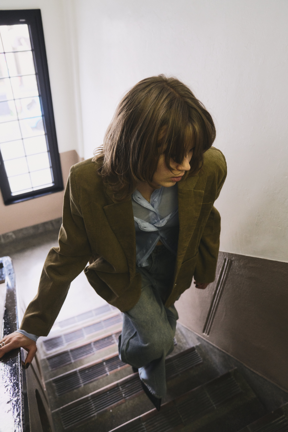Corduroy tailored jacket