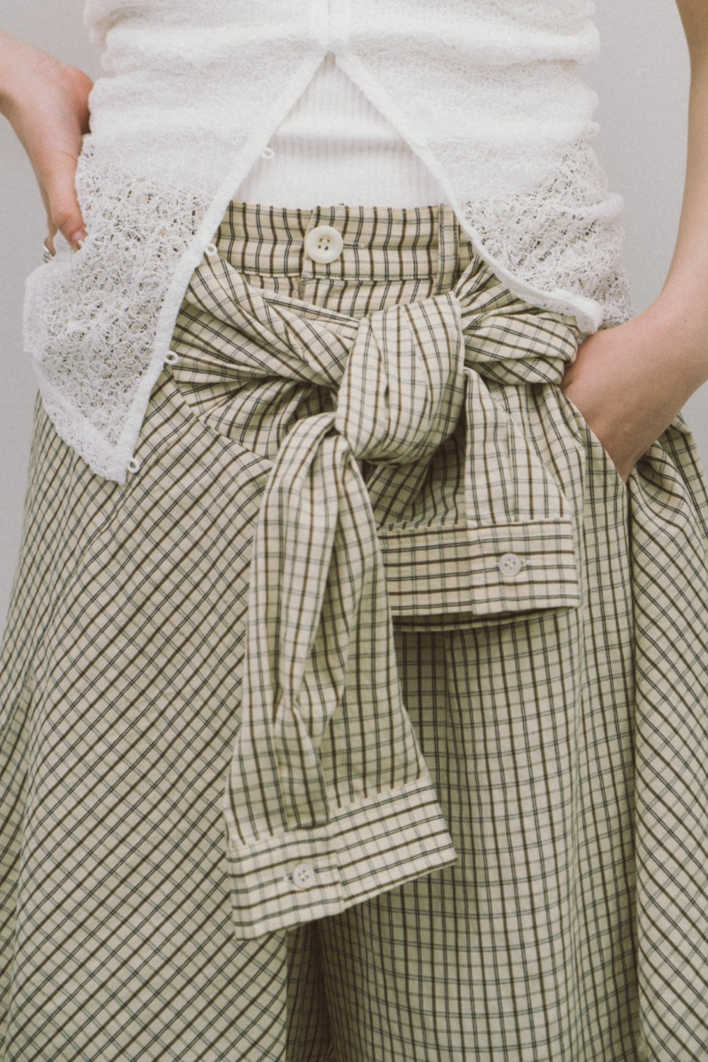 【Collaboration】Classic check bermuda pants