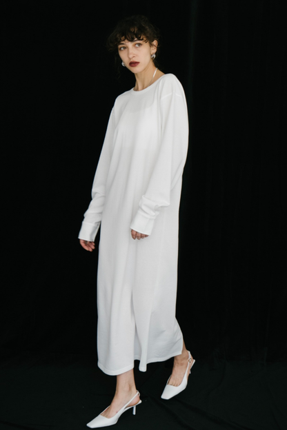 Back open cut dress