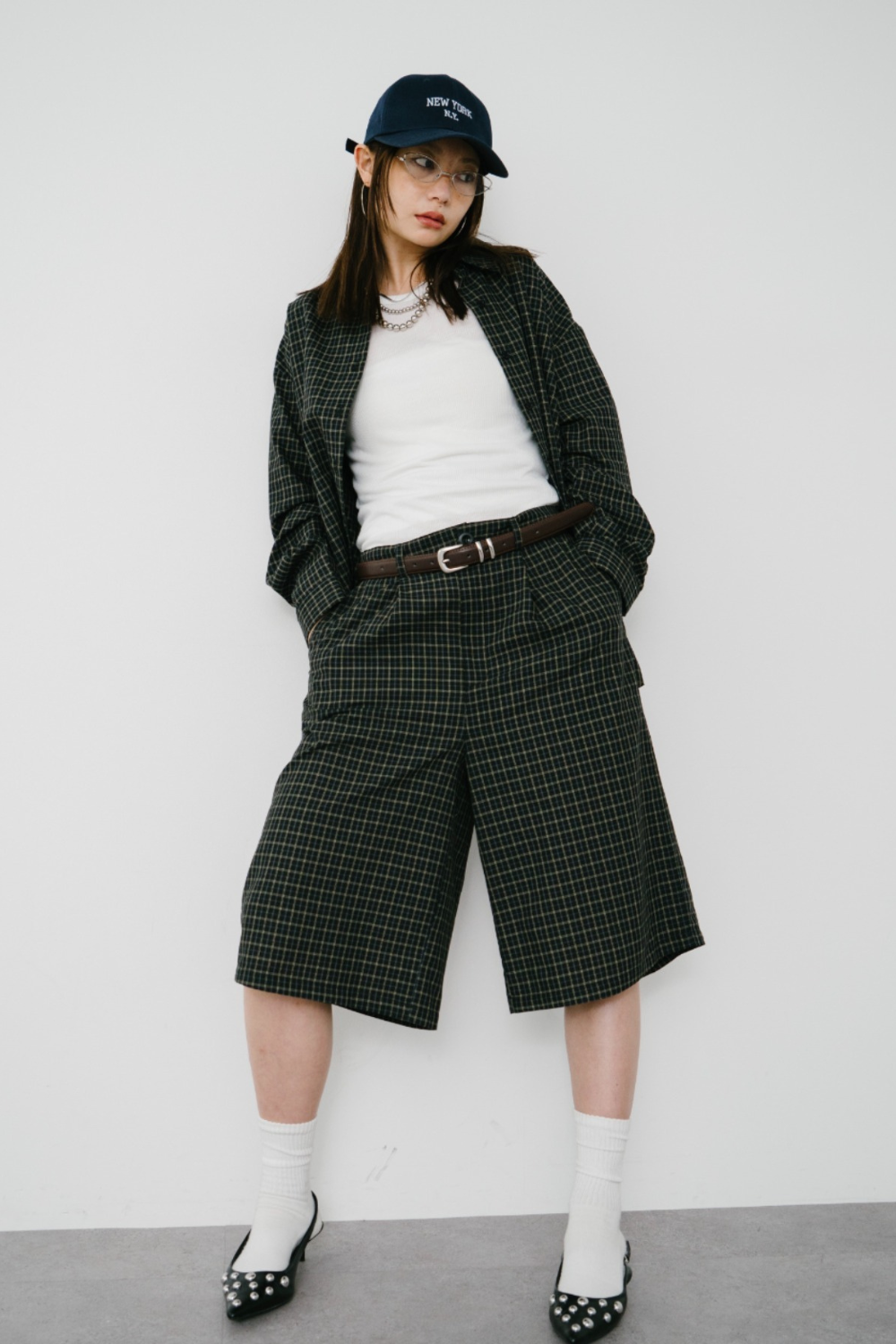【Collaboration】Classic check bermuda pants