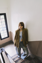 Corduroy tailored jacket