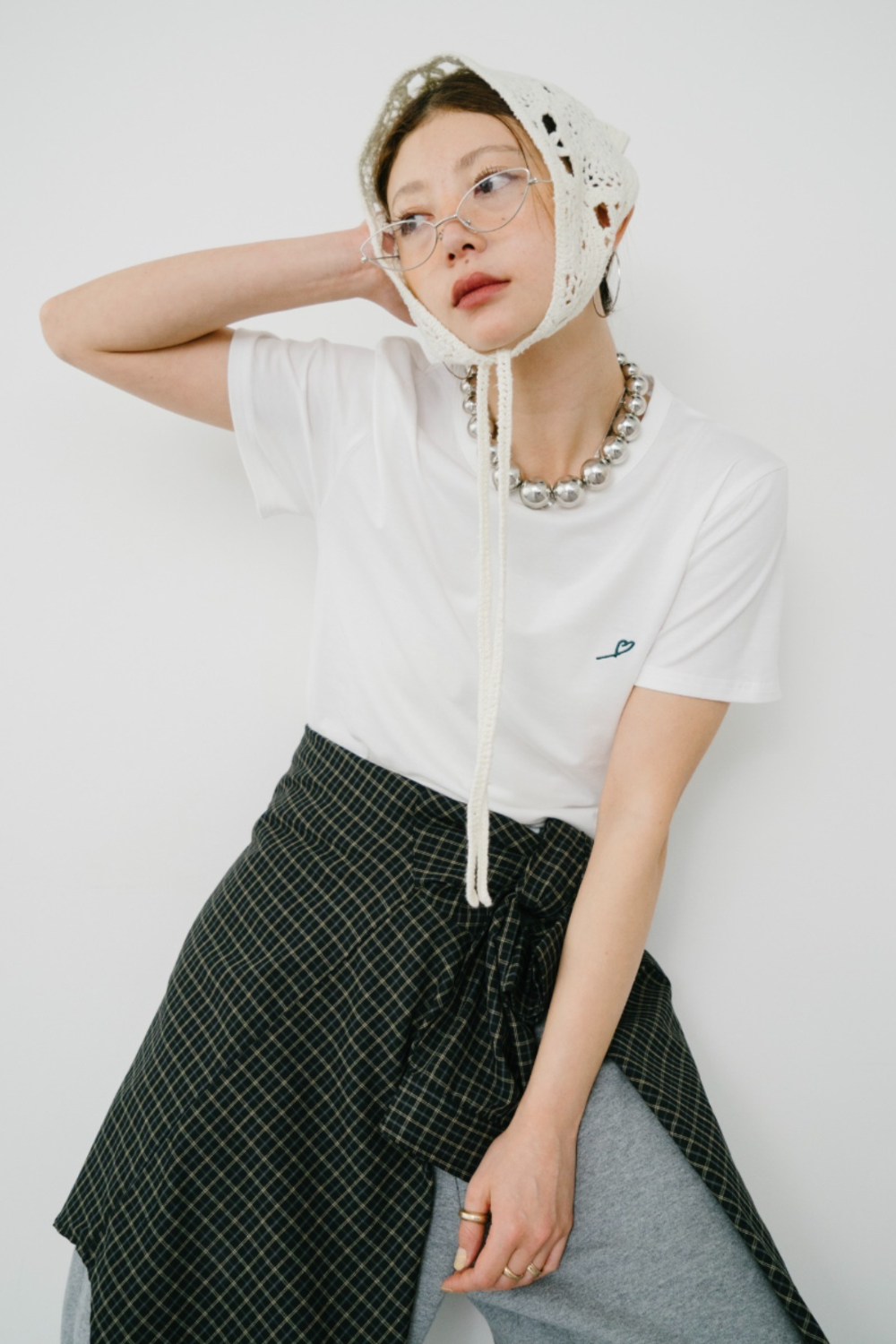 【Collaboration】Mini heart embroidery tee