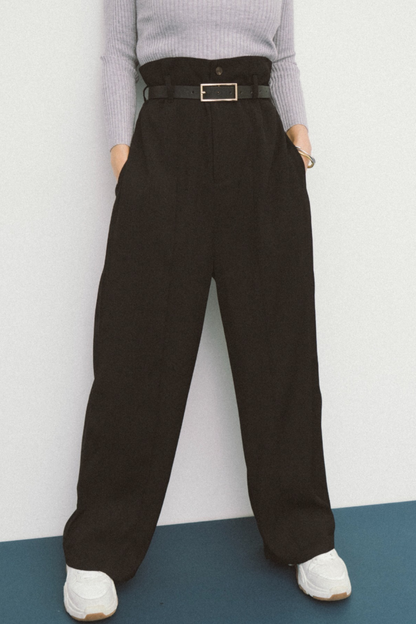 Pintuck high waist pants