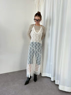 Halter neck lace dress