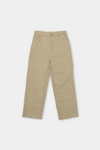 Back slit twill pants