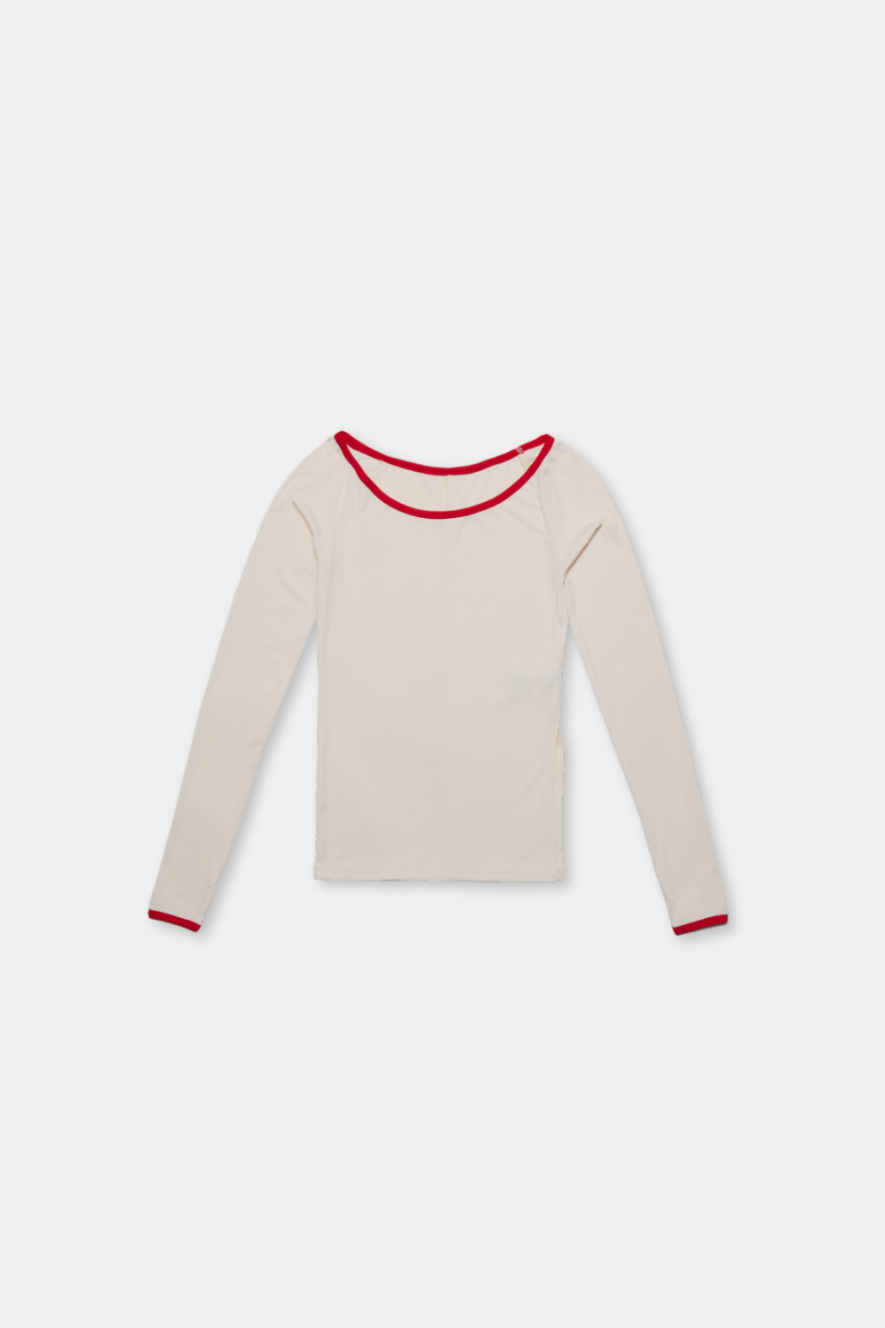 Contrast trim long sleeve TEE