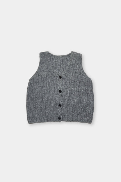 Front button knit vest