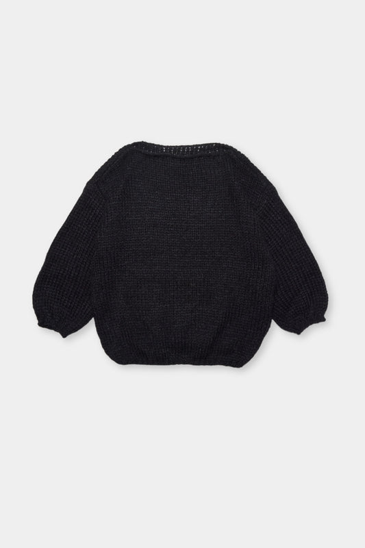 Low gauge loose knit pullover