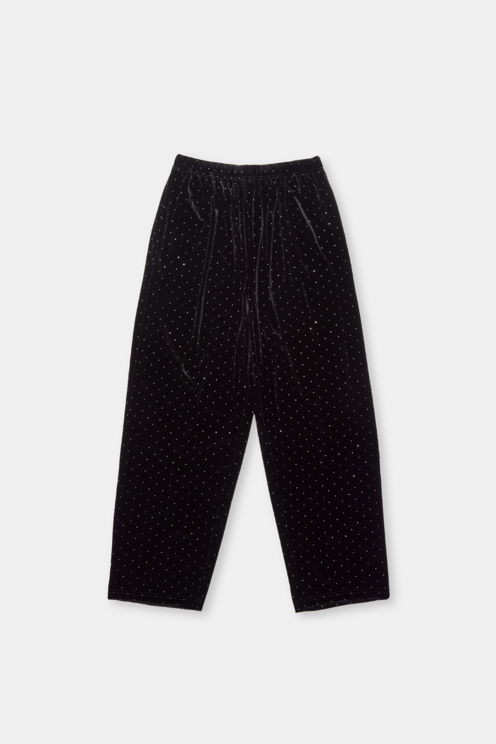 Shiny dot velour pants