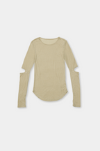 Armslit sheer long Tee