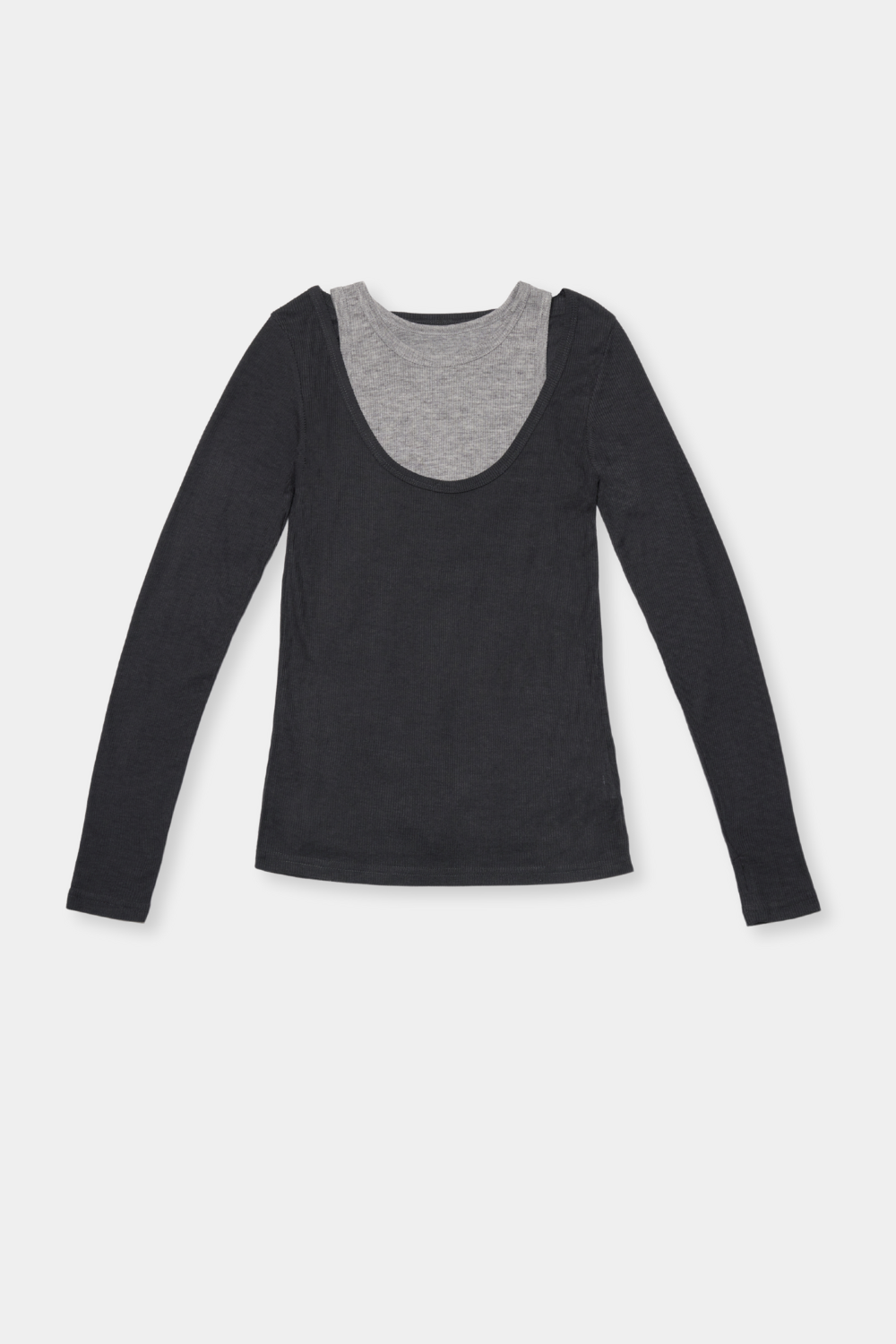 Layered sheer long tee