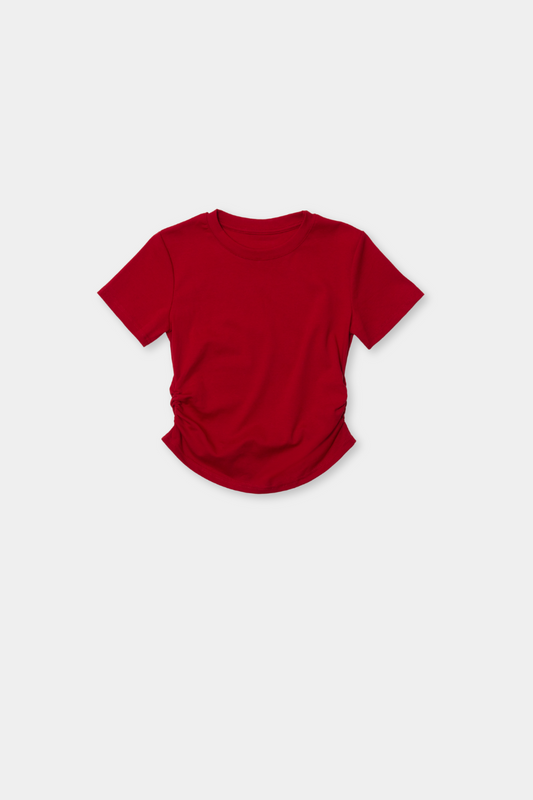Side gather compact T-shirt