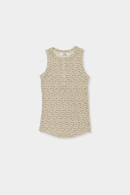 Flower henry neck tank top