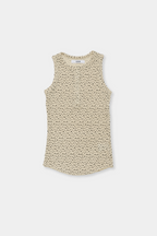 Flower henry neck tank top
