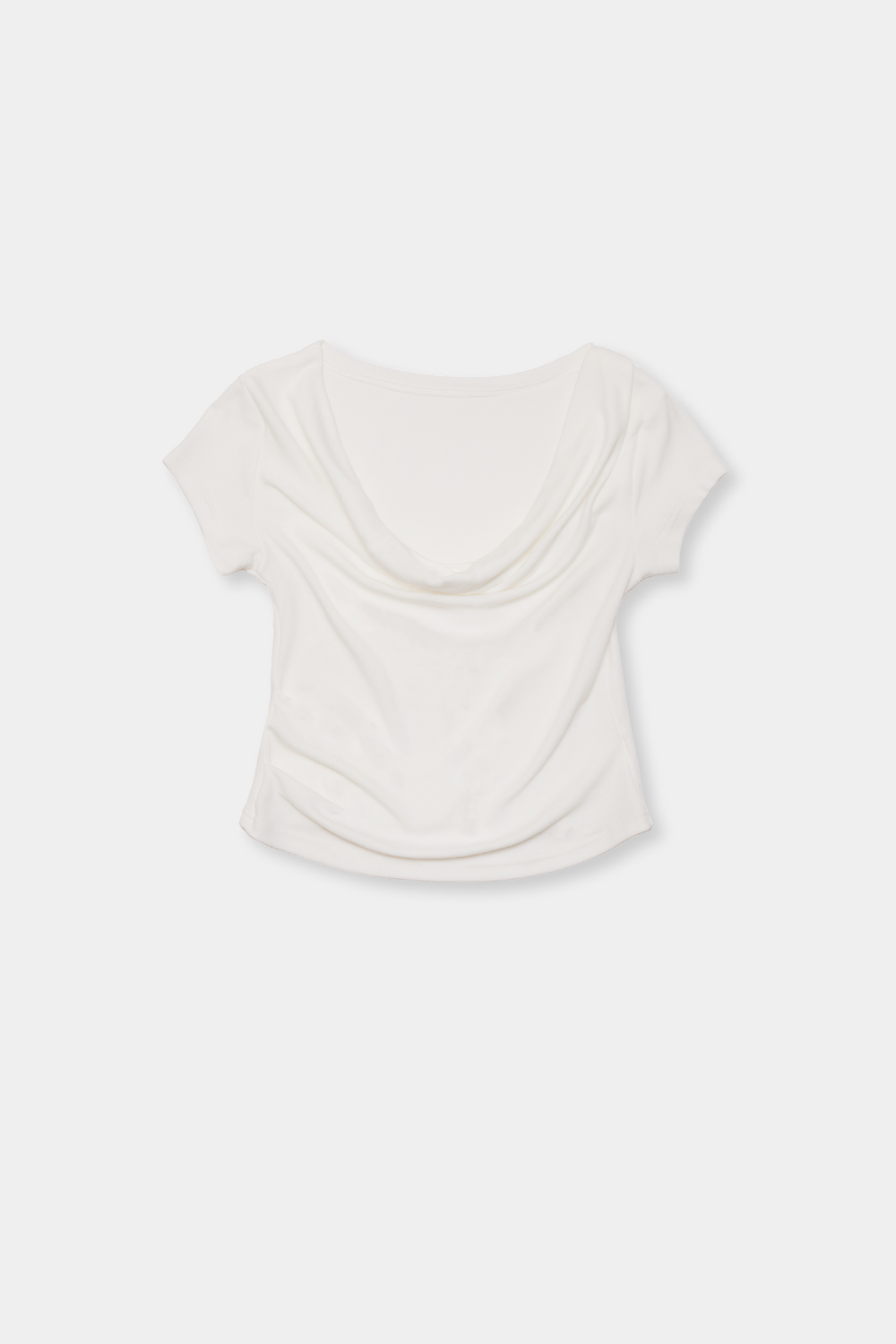 Draped off-shoulder TEE