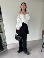 Ruched off-shoulder blouse