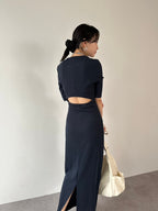 Back cut design dress
