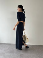 Back cut design dress
